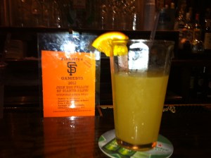 Mimosas in sports bars--it's a tradition we started that I can't really explain